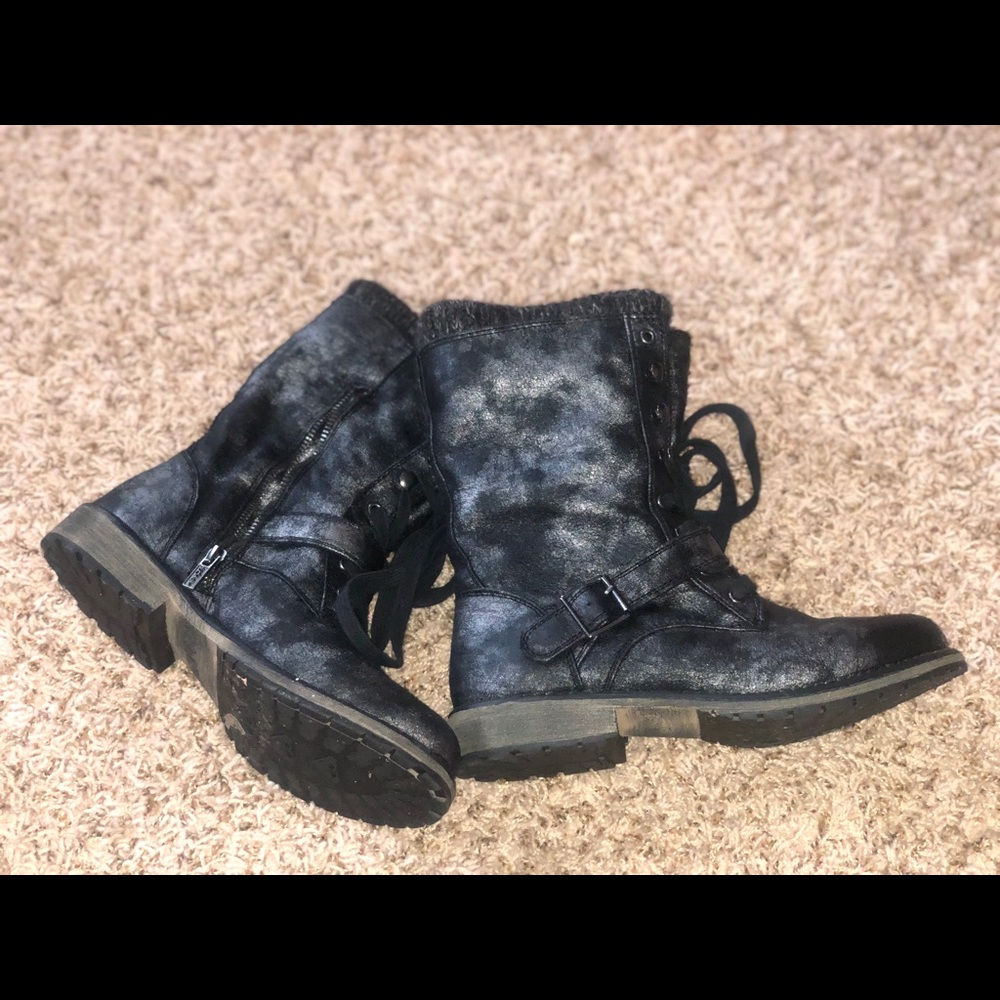 Gray/Black Tone combat like boots